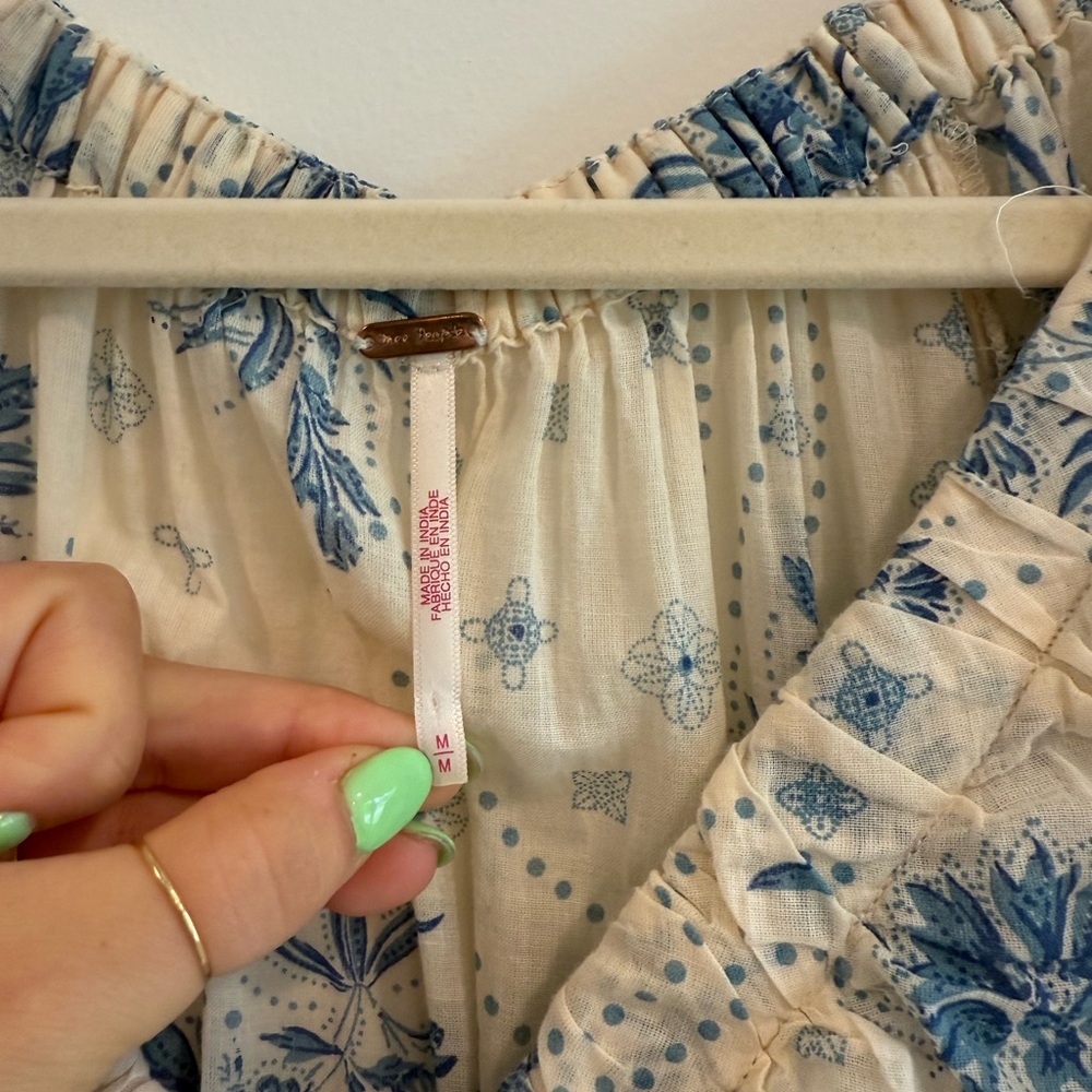 Free People Golden Hour Blue Floral Maxi Dress - Picture 4 of 7